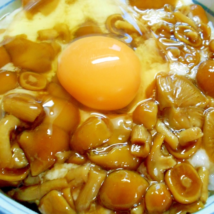 きのこ出汁が最高！とろとろなめこ丼